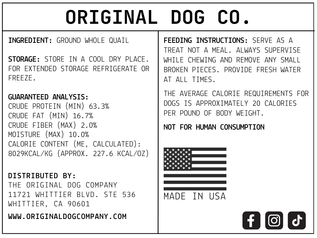 Dehydrated Quail Jerky