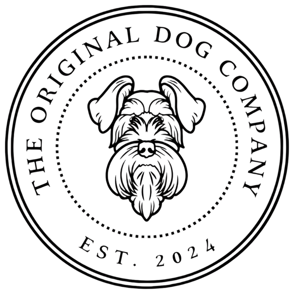 Logo of The Original Dog Company with a dog illustration and 'Est. 2024' text.