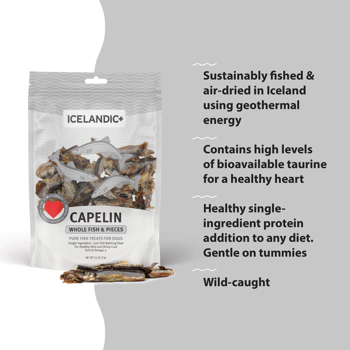 Icelandic+ Capelin Whole Fish & Pieces