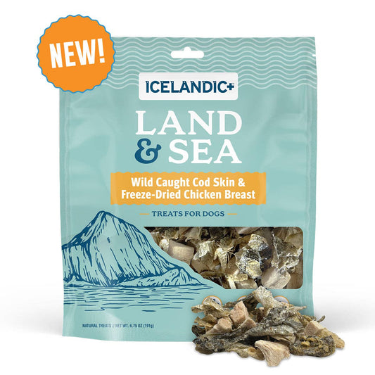 Icelandic+ Land & Sea Cod Skin Freeze-Dried Chicken