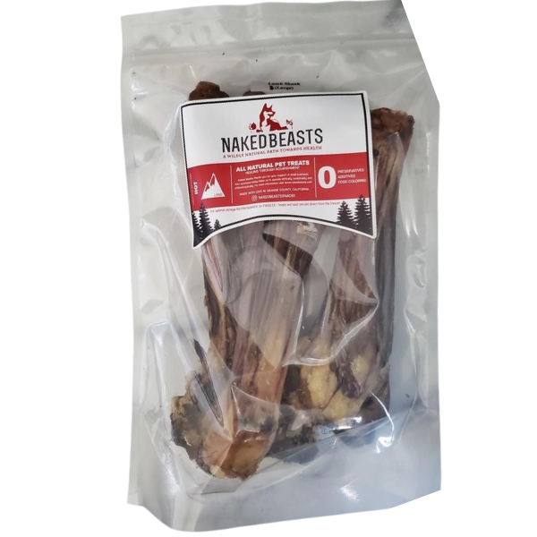 A natural, air-dried Australian lamb shank, sourced from grass-fed, pasture-raised lambs. A durable chew for medium to large breeds, promoting dental health and enrichment.