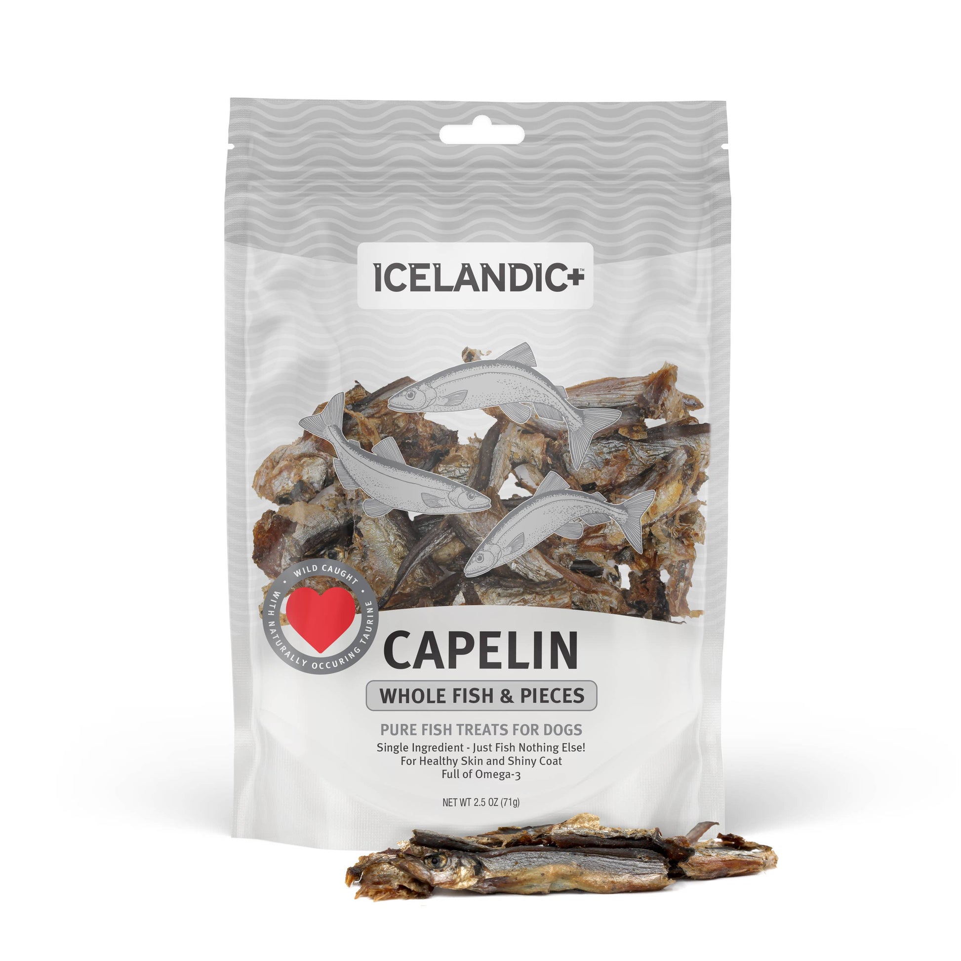  Nutritious Caplin fish treats for dogs, available in whole and pieces, packed with Omega-3s to support healthy skin, coat, and joints. A natural, protein-packed snack.