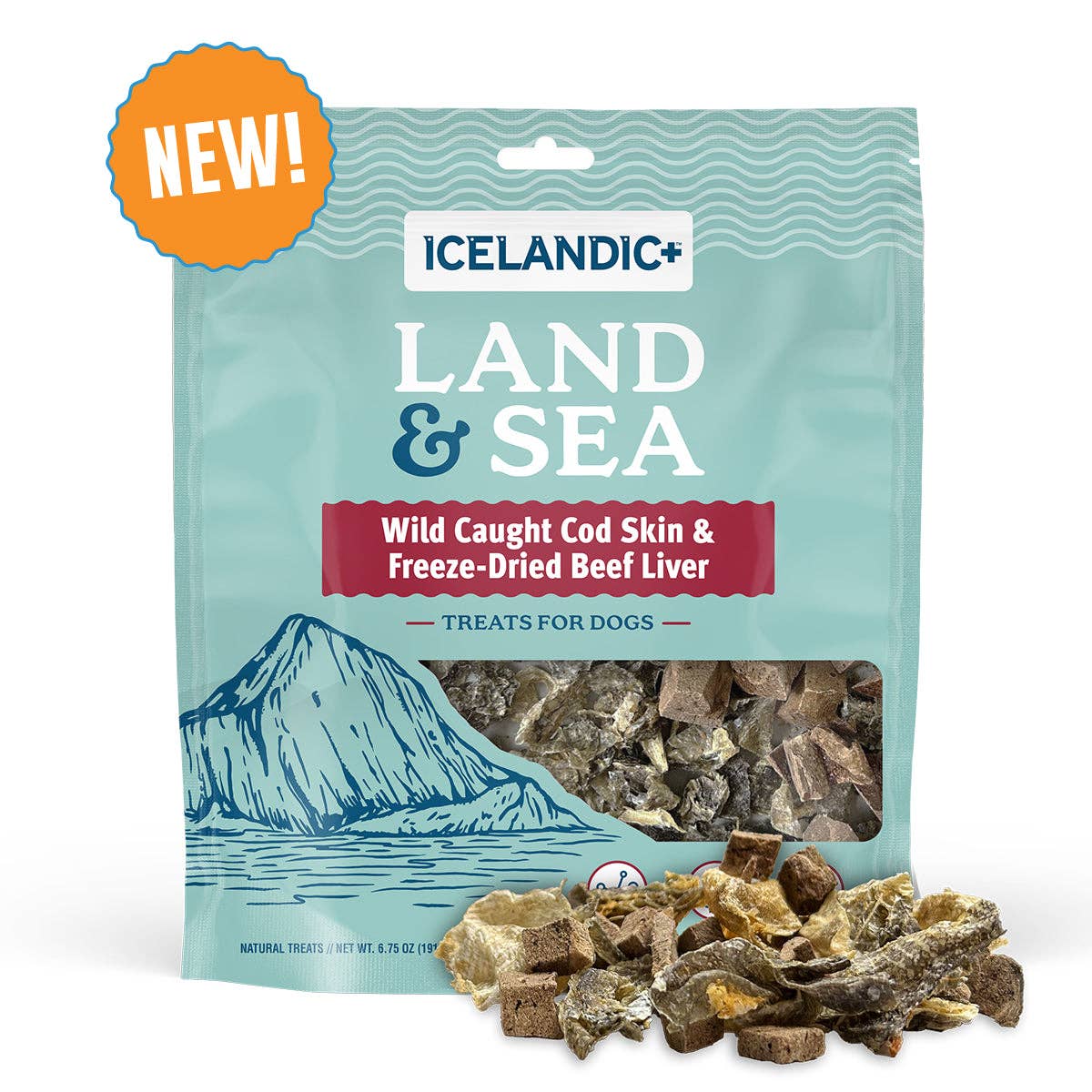 All-natural cod skin dog chews paired with nutrient-rich freeze-dried beef liver for a high-protein, wholesome treat your dog will love.