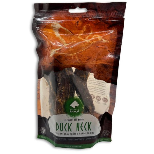 All-natural duck neck dog chew, high-protein and easily digestible