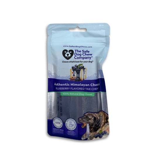 Blueberry yak chew small three pack - a healthy, antioxidant-packed treat for small dogs.