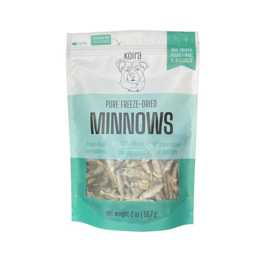 Freeze-dried minnows dog treat - protein-packed, ocean-fresh snack for your pet.